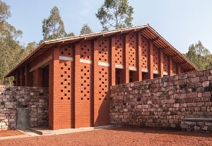Traditional clay brick building