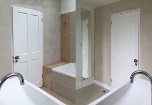 Bathroom with Naturbo heated ceiling.