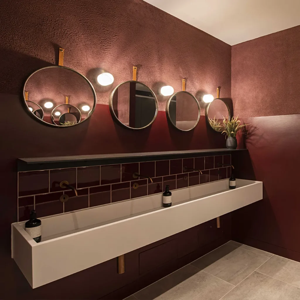 Bathrooms in commercial interior design